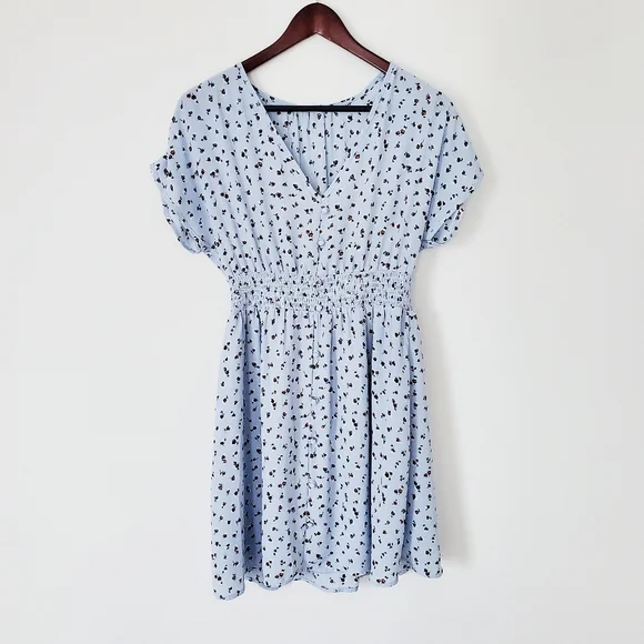 Sienna Sky | Dresses | Sienna Sky Mini Light Blue Floral Summer Dress |  Poshmark